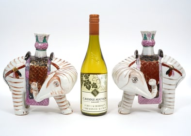 Pr. Mottahedeh 'Winterthur' Elephant Candlesticks