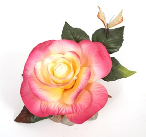 Boehm Porcelain French Parfum Flower w/ Butterfly