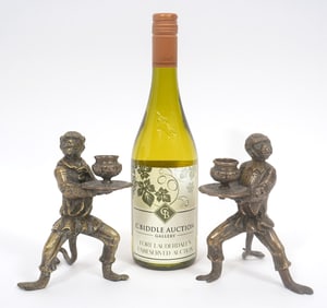 Maitland Smith-Style Brass Monkey Candleholders