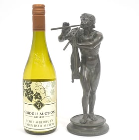 Grand Tour Faun Bronze Sculpture with Aulos