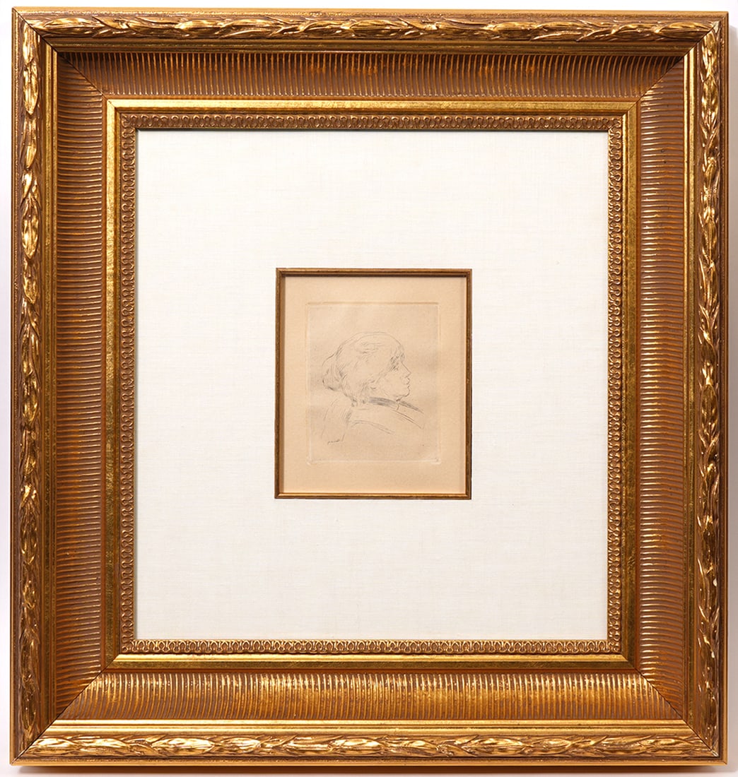 Renoir Signed Etching of Berthe Morisot (1 of 7)