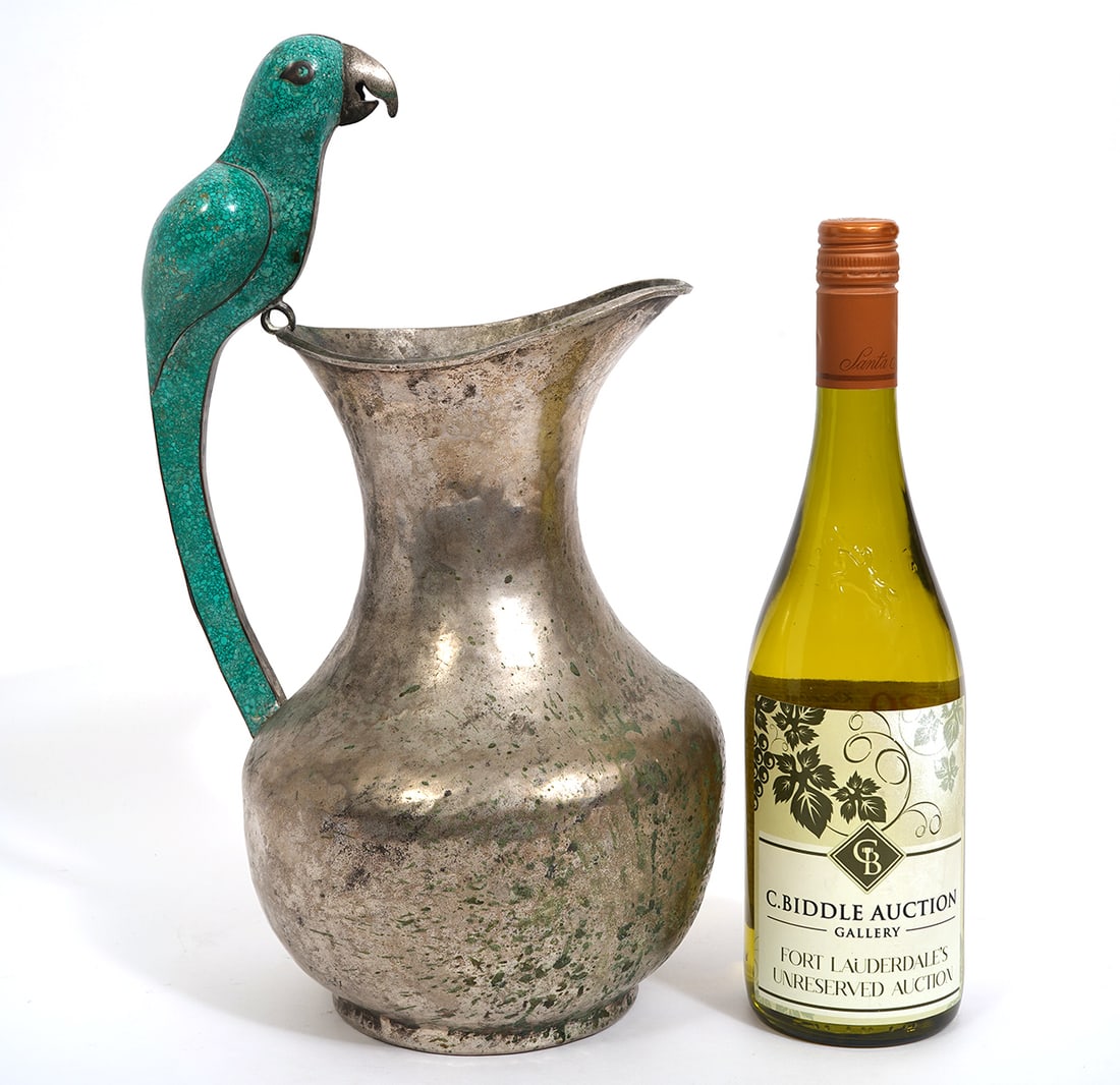 Castillo-Style Silverplate Pitcher Parrot Handle (1 of 7)