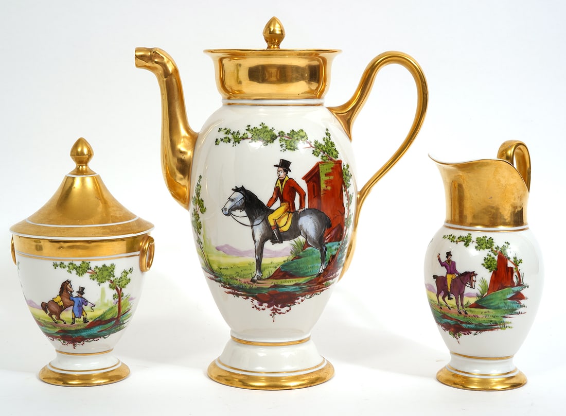 Old Paris Porcelain 3 Piece Coffee Group (1 of 5)