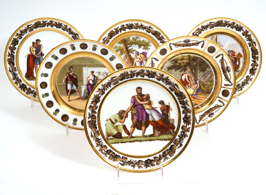 Six French Late 19th Century Cabinet Plates (1 of 10)