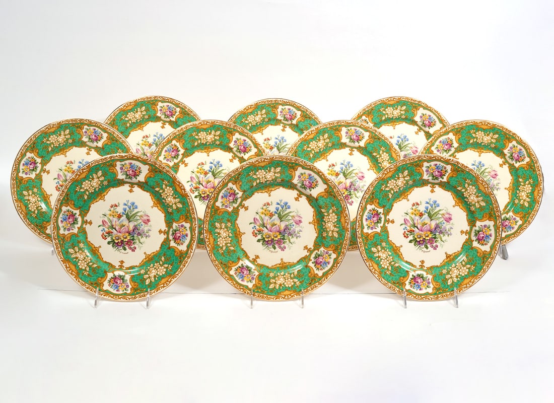 10 Myott English Floral Dinner Plates (1 of 6)