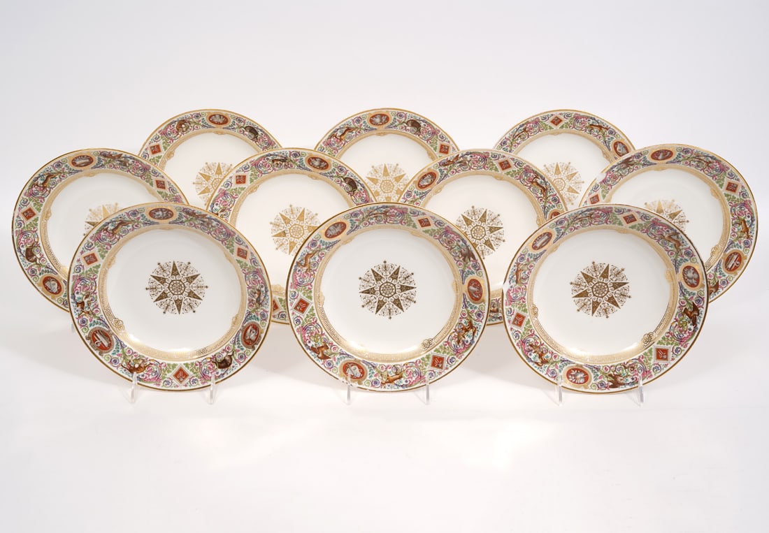 10 Sevres Chateau Fountainbleau Porcelain Bowls (1 of 7)