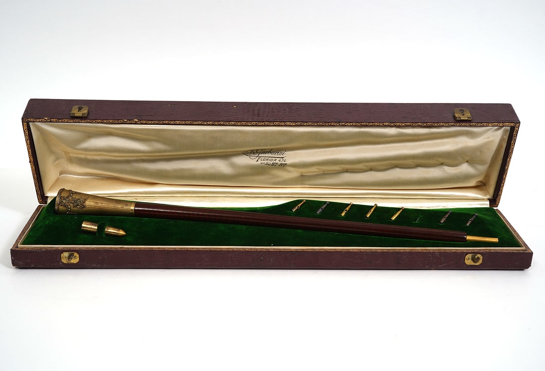 Antique French Silver Gilt Umbrella Parasol Handle (1 of 10)