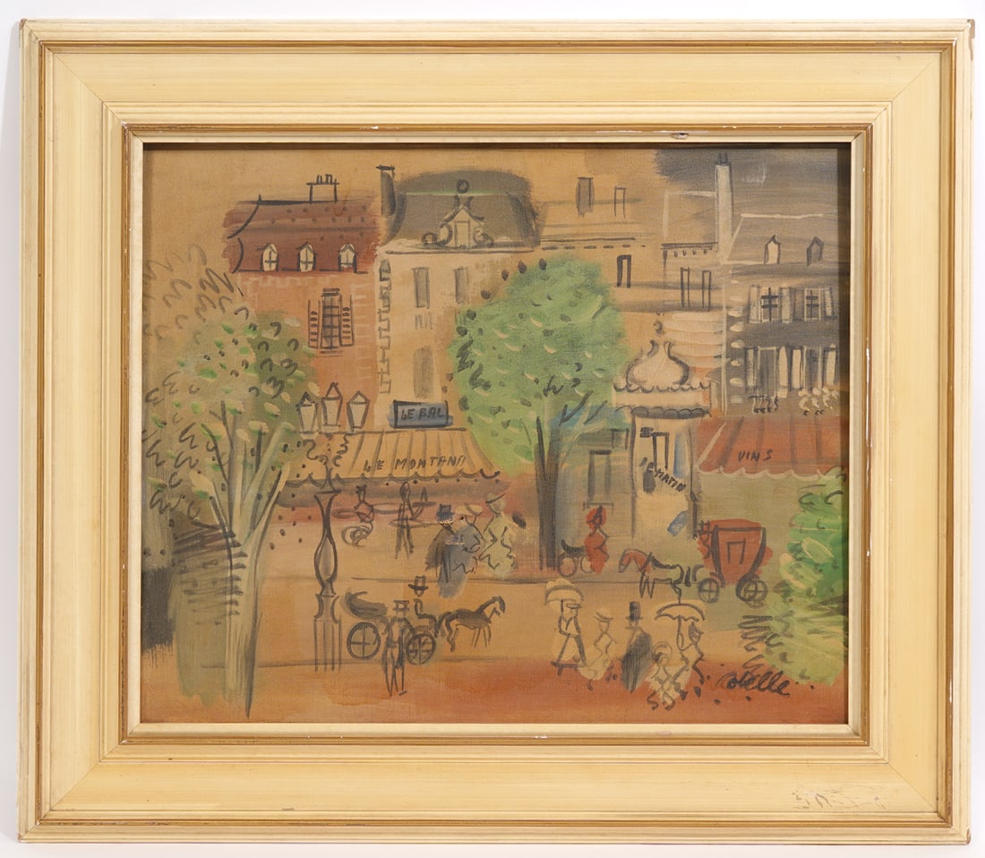 Charles Cobelle Parisian Street Scene O/C Painting (1 of 8)