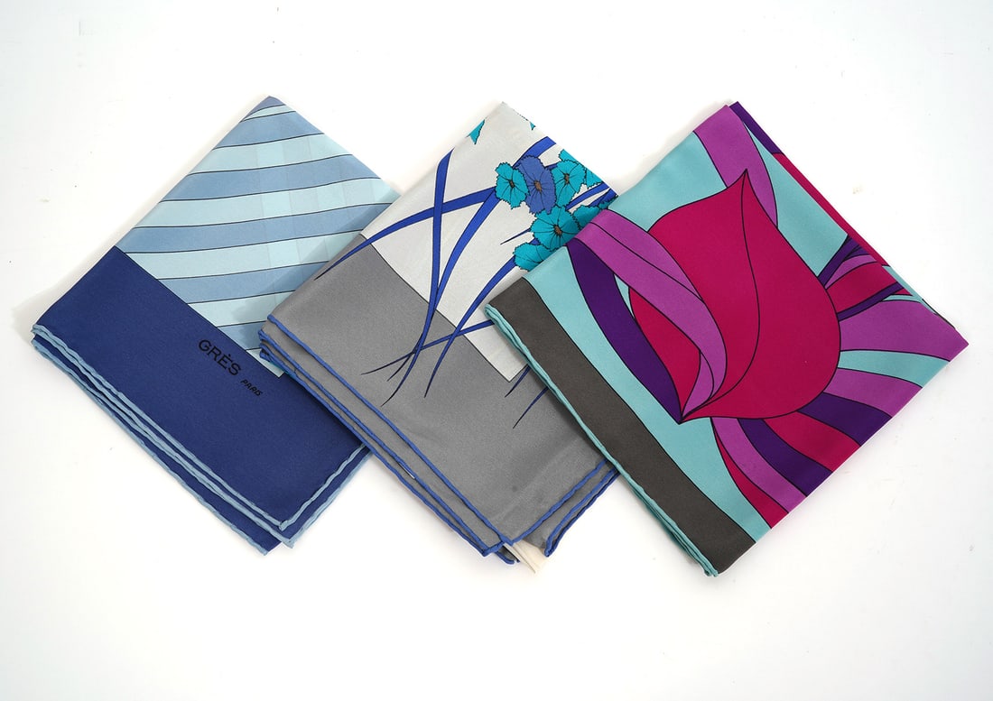 Three Gres Paris Silk Scarves (1 of 11)