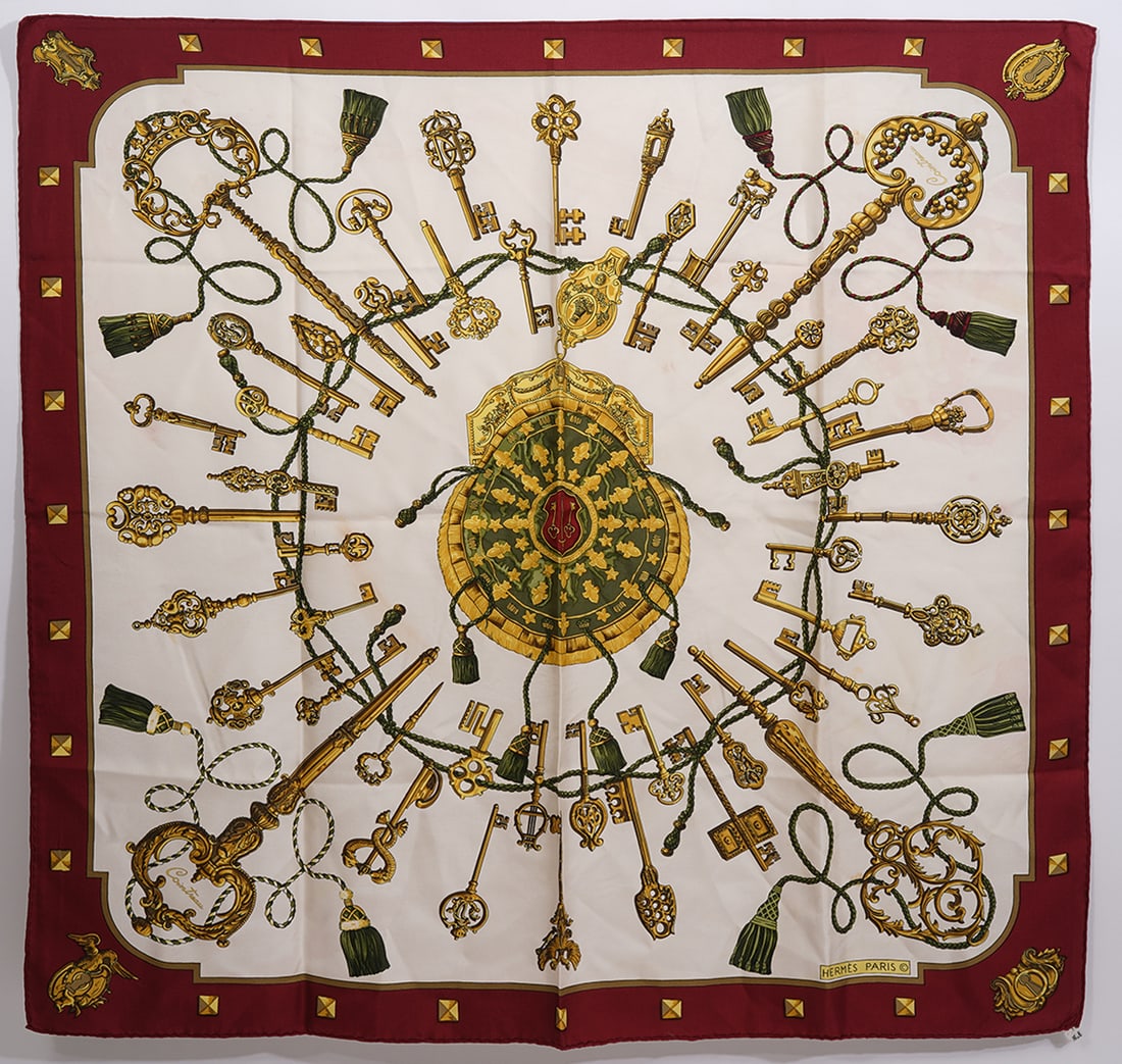 Hermes Paris "Les Clefs" Silk Scarf (1 of 5)
