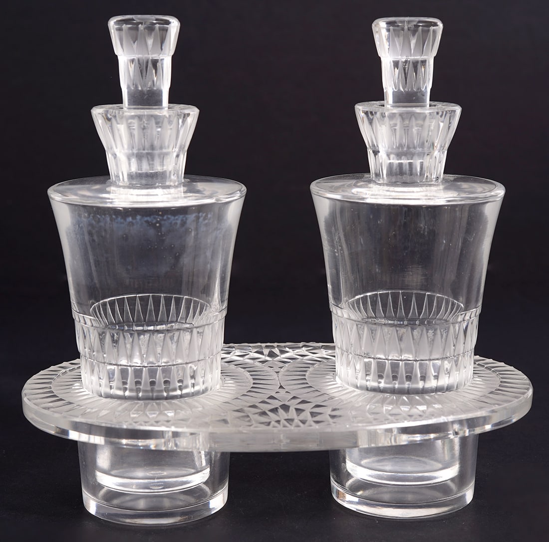 Lalique Art Crystal Cruet Set with Stand (1 of 5)