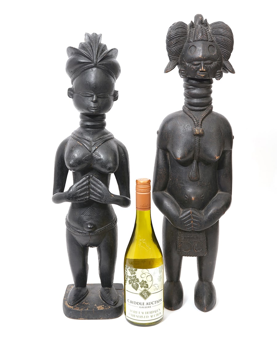 Two African Mende Sierra Leone Carved Wood Figures (1 of 8)