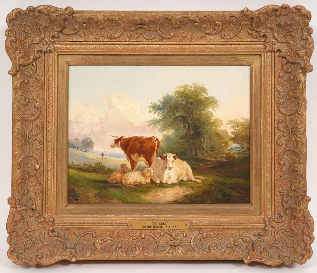 Joseph Horlor "At Rest" Pastoral O/B Painting (1 of 6)