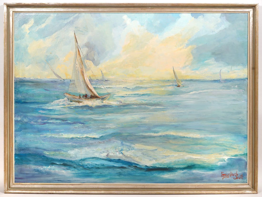 Emily Nash Smith Nautical Seascape O/B Painting (1 of 7)