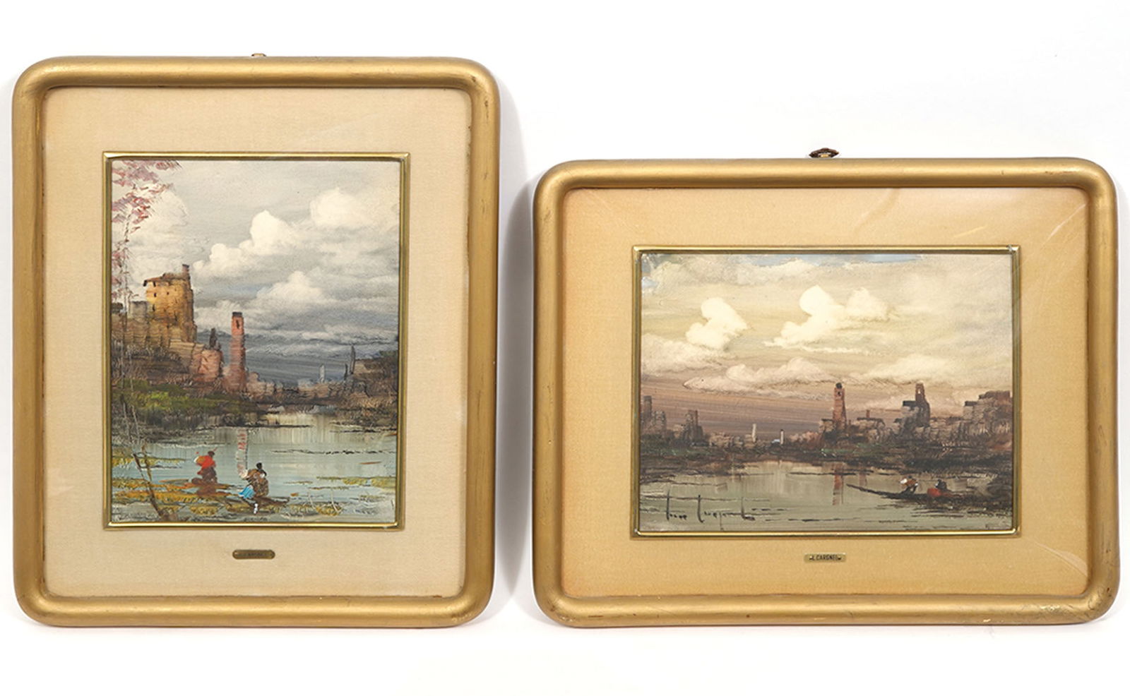 2 Cargnel Italian Campestral Landscape Paintings (1 of 10)
