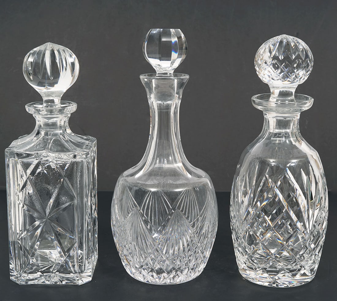 Three Crystal Decanters Waterford & Atlantis (1 of 8)