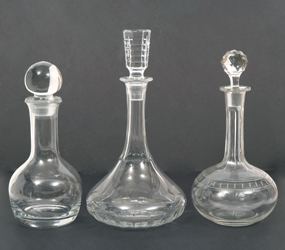 Three Crystal Decanters Incl. Baccarat (1 of 10)