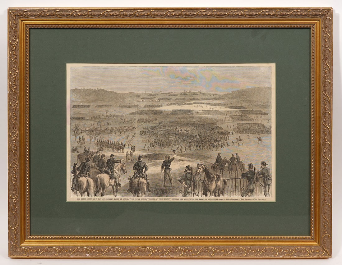 Civil War Rebel Army Harper's Framed Engraving (1 of 3)
