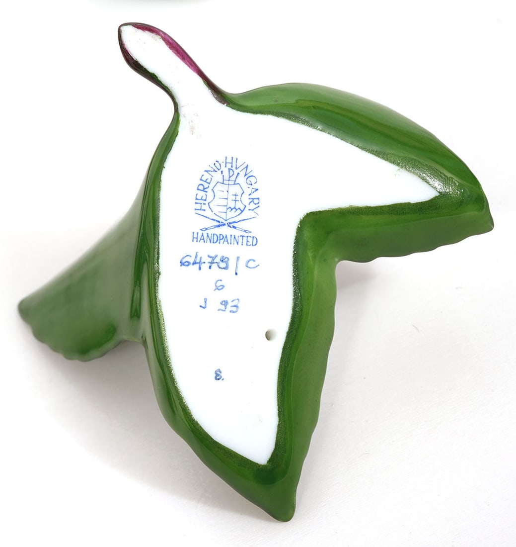 7 Herend Hand Painted Rabbit Card Holders - 4