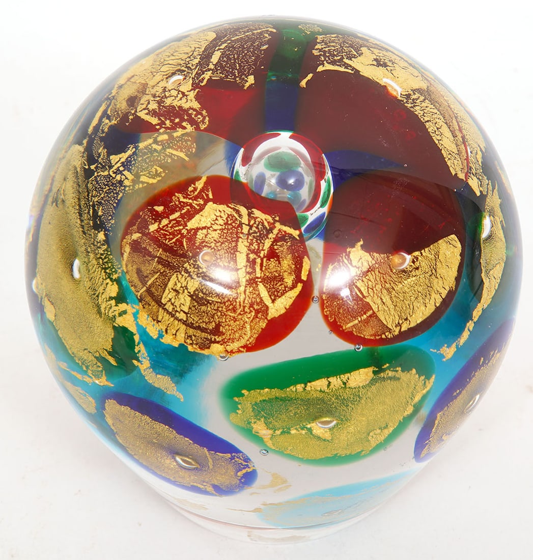 Four Assorted Art Glass Paperweights - 8