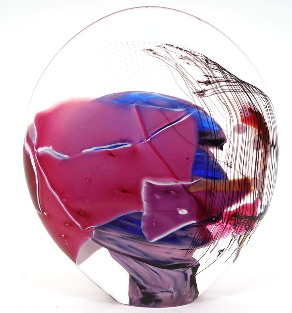 Three Assorted Art Glass Paperweights - 4