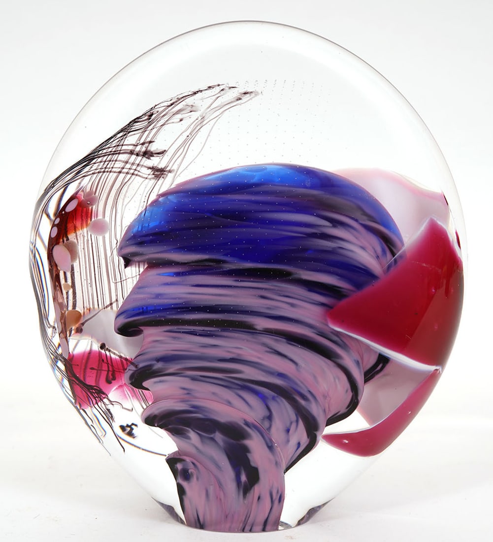 Three Assorted Art Glass Paperweights - 6