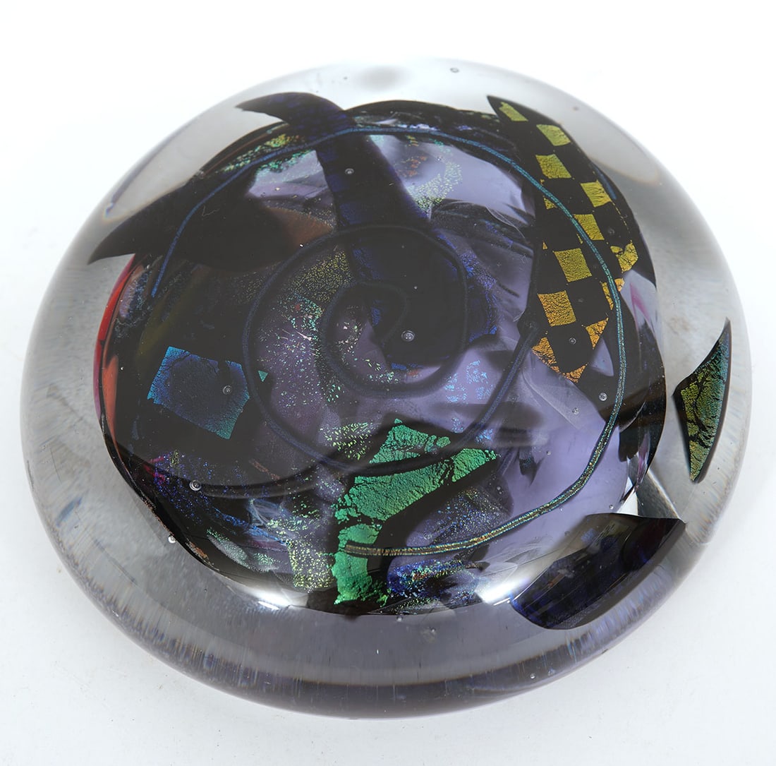 Three Assorted Art Glass Paperweights - 8