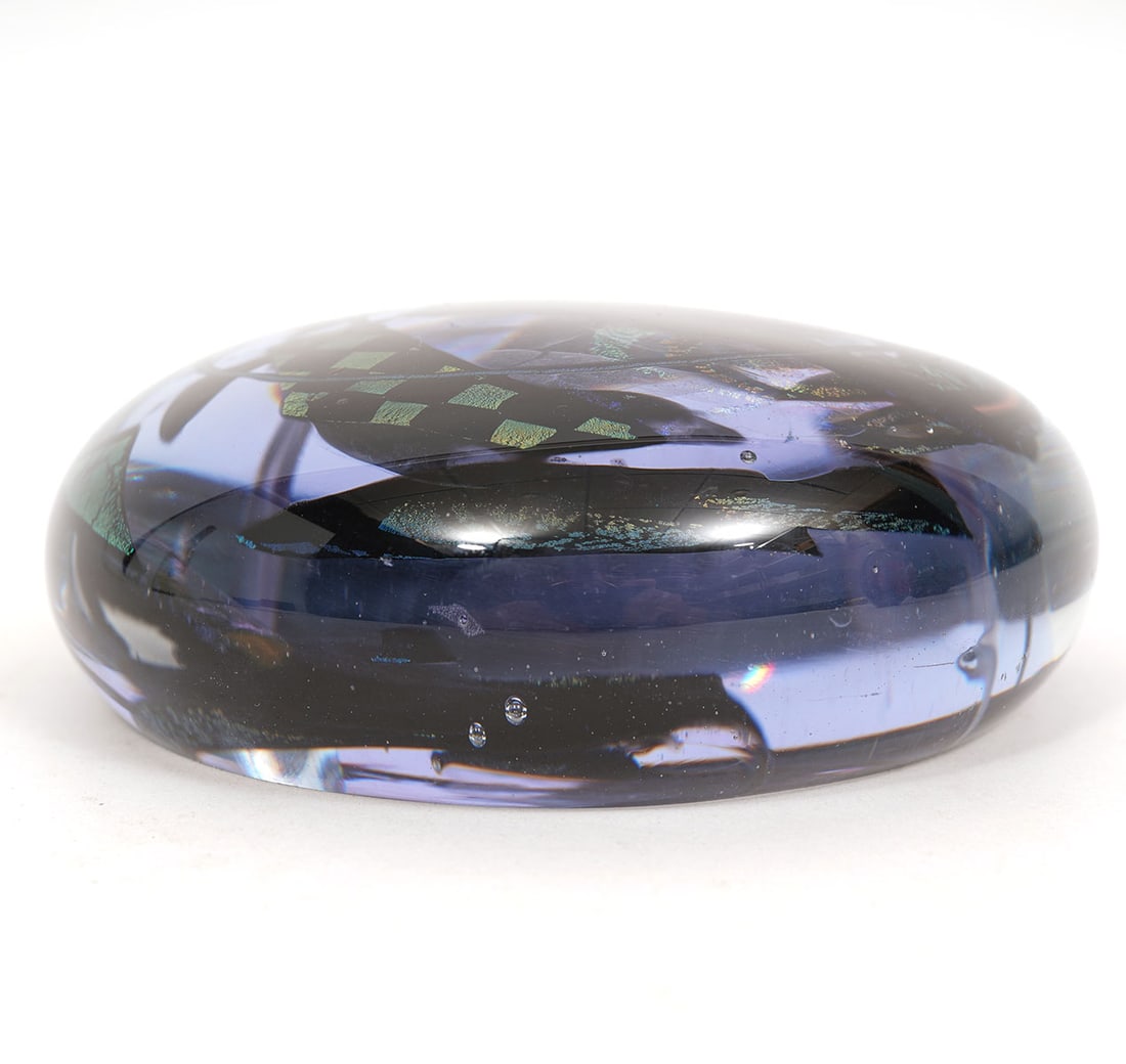 Three Assorted Art Glass Paperweights - 9