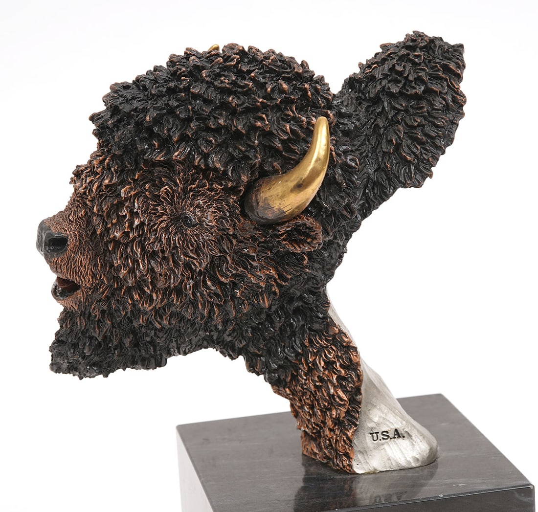 K. Cantrell 'Plains Monarch' Bronze Sculpture - 5