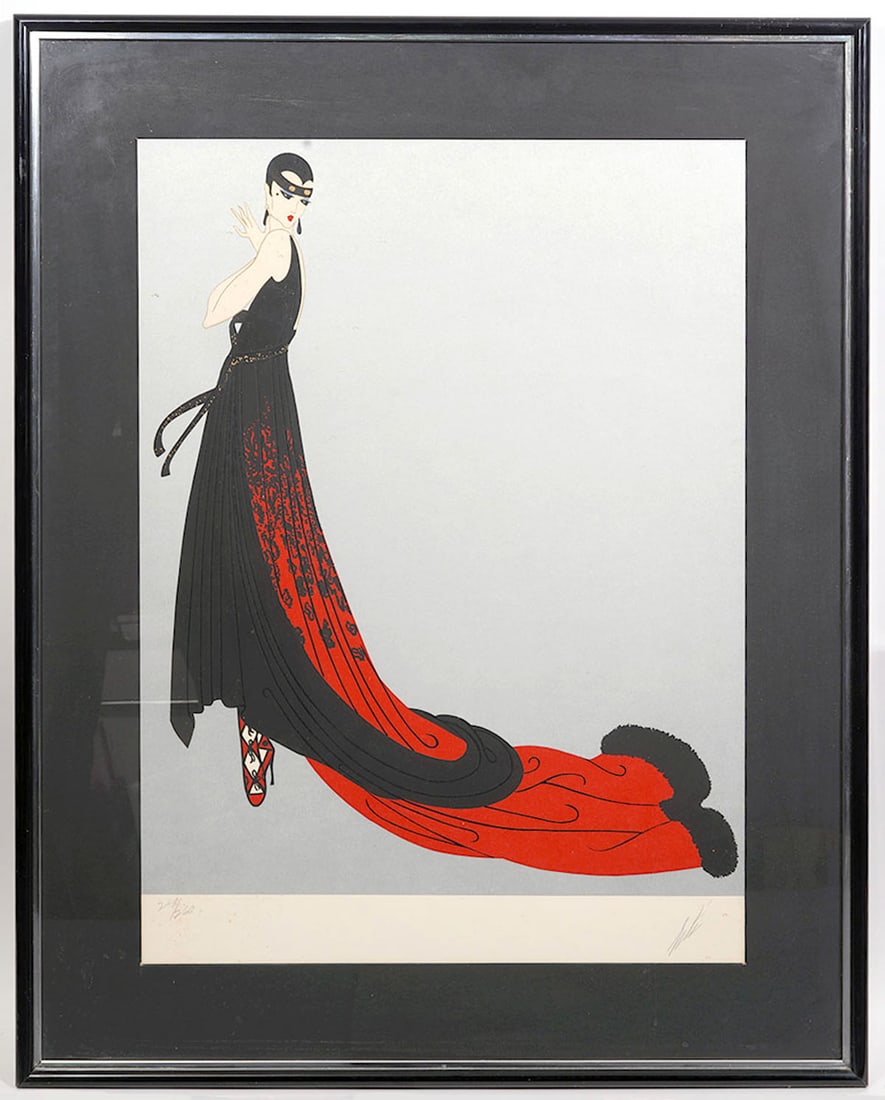 Erte 'Splendeur' Lithograph Signed Numbered: Erte (Romain de Tirtoff). Russian/French (1892 - 1990). 'Splendeur' lithograph, pencil signed lower right and numbered 248/260 lower left. Measures 37.25"H x 29.25"W framed; 28.75"H x 20.75"W visual.