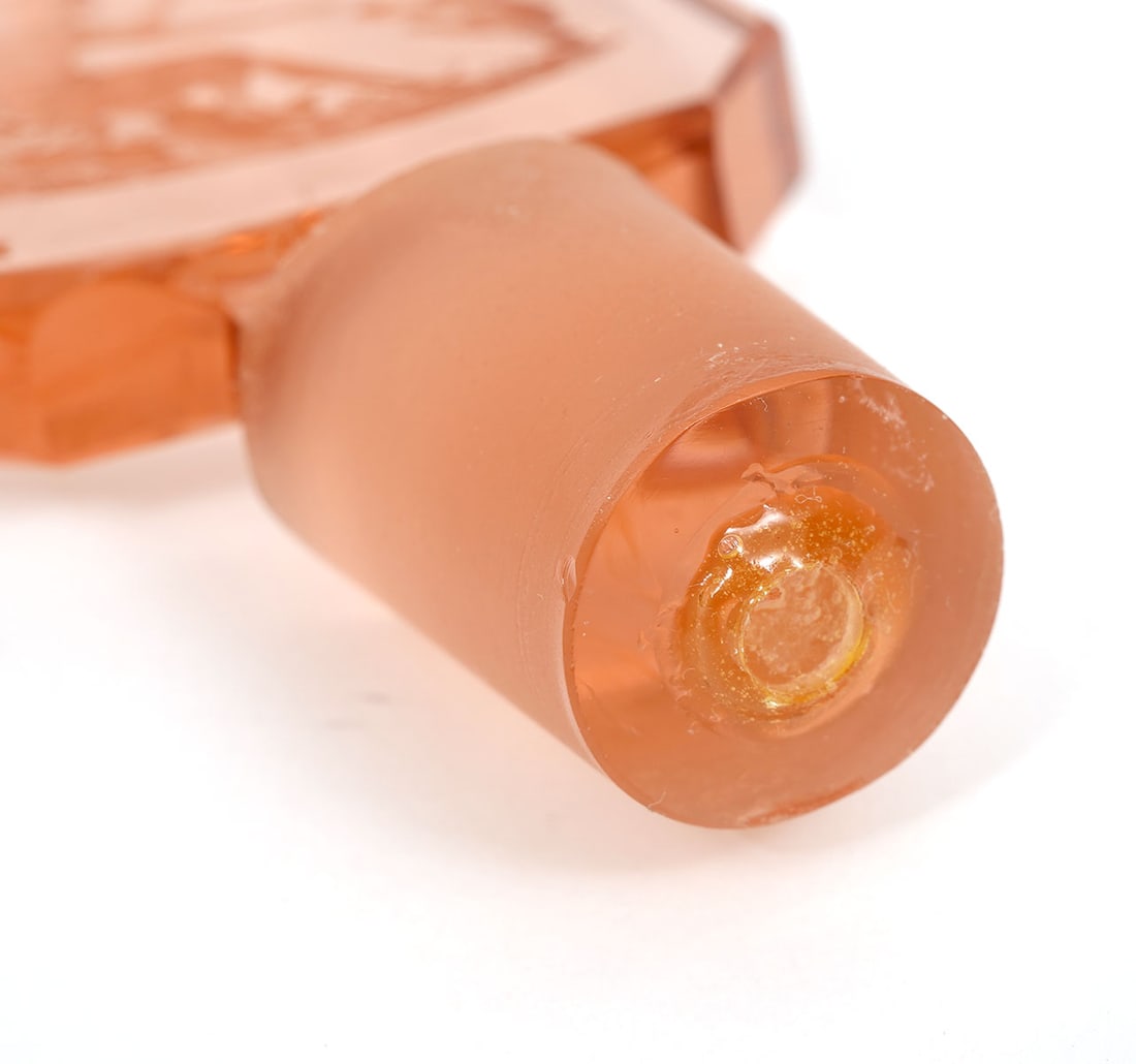 Czech Pink Glass Perfume Bottle Attrib. to Hoffman - 7