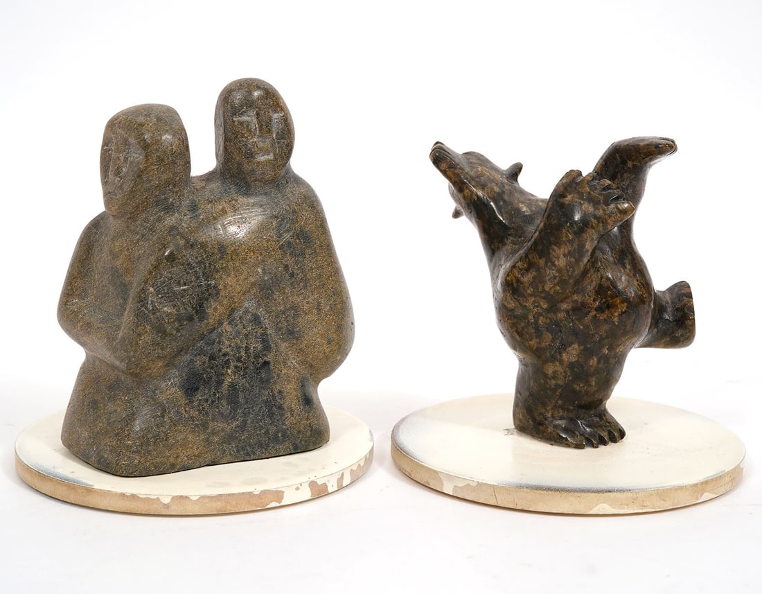 Two Inuit Carved Stone Figures (1 of 6)