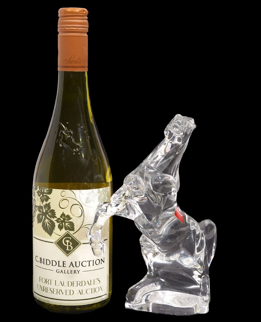 Baccarat Clear Crystal Rearing Horse Figurine - 6