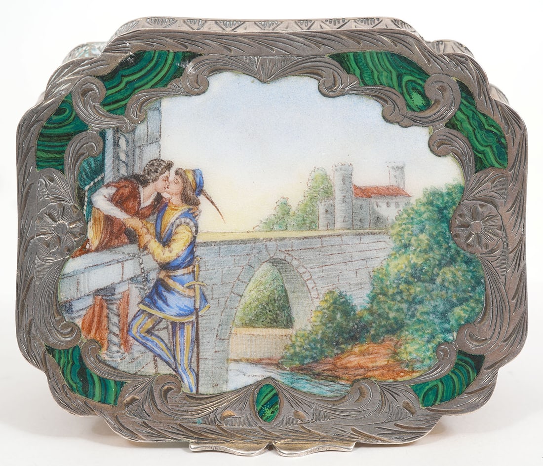 Continental Silver and Enamel Compact (1 of 4)