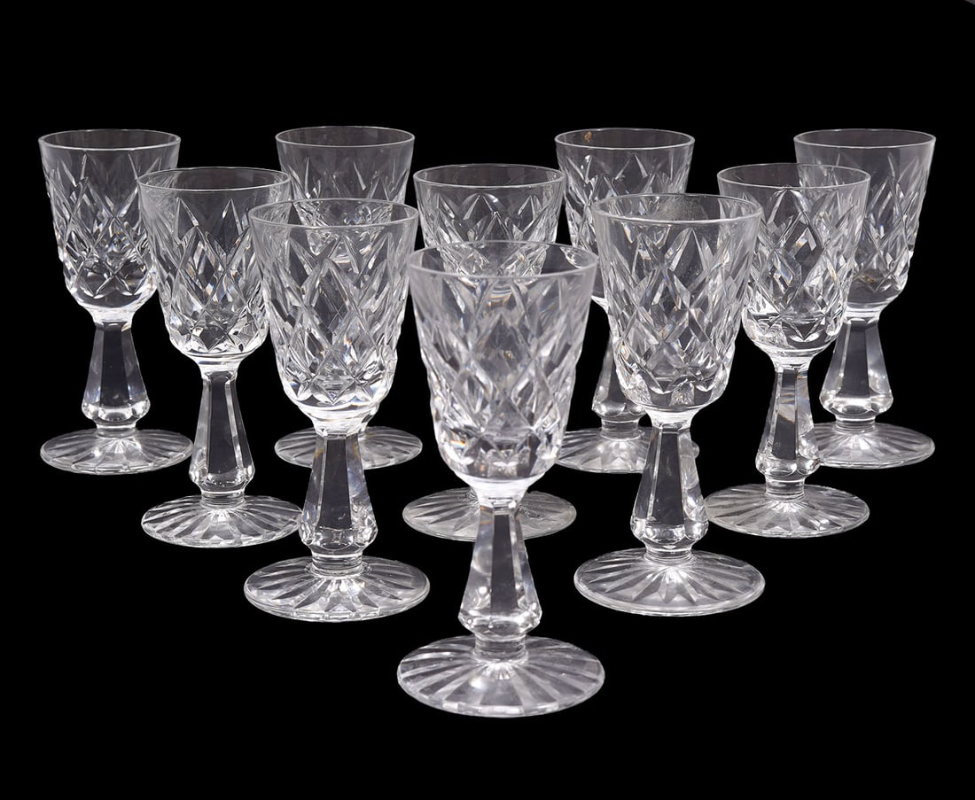 10 Waterford Crystal 'Kinsale' Cordial Glasses (1 of 5)