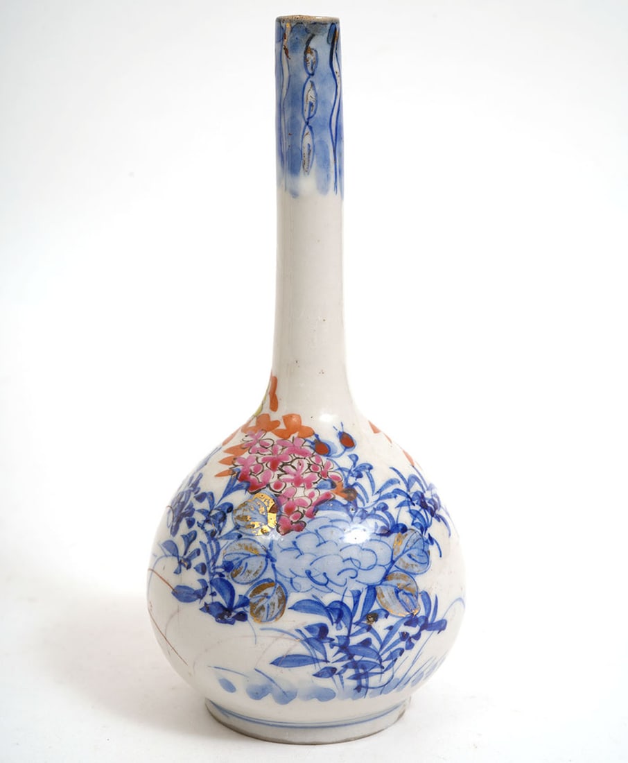 Vintage Ceramic Japanese Bottle Vase (1 of 7)