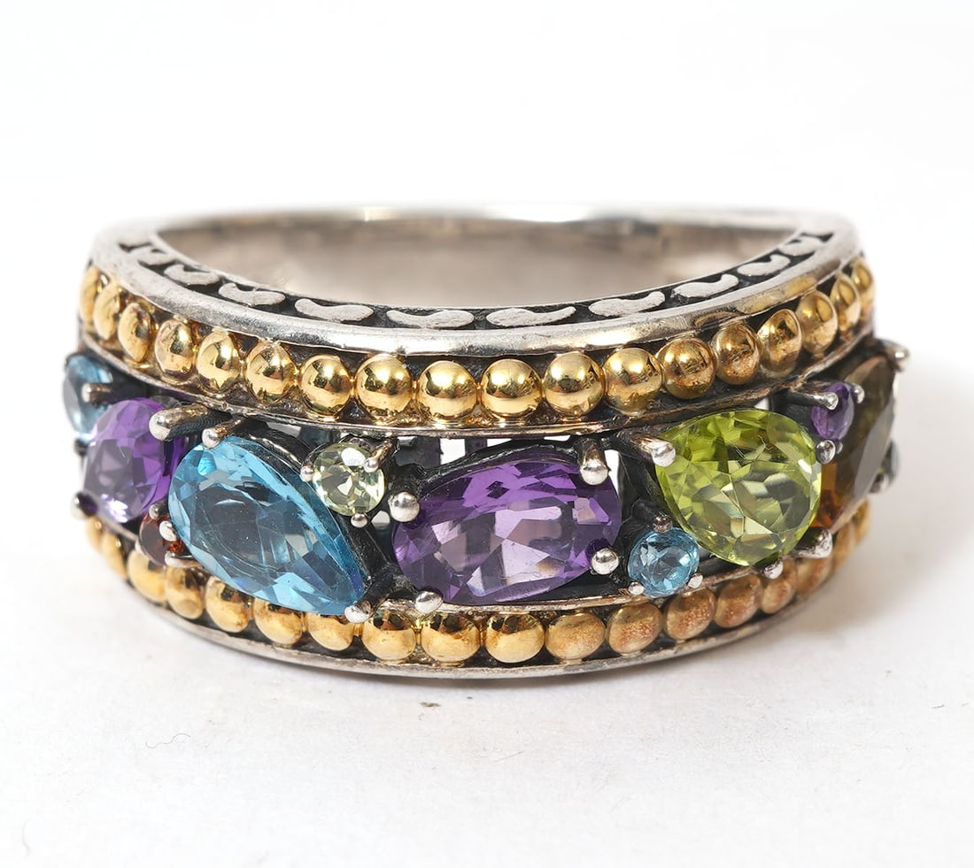Effy Sterling and 18K YG Multistone Ring (1 of 6)
