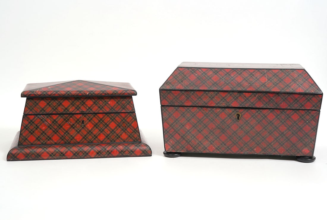 Two Scottish Stuart Tartan Ware Boxes - 2