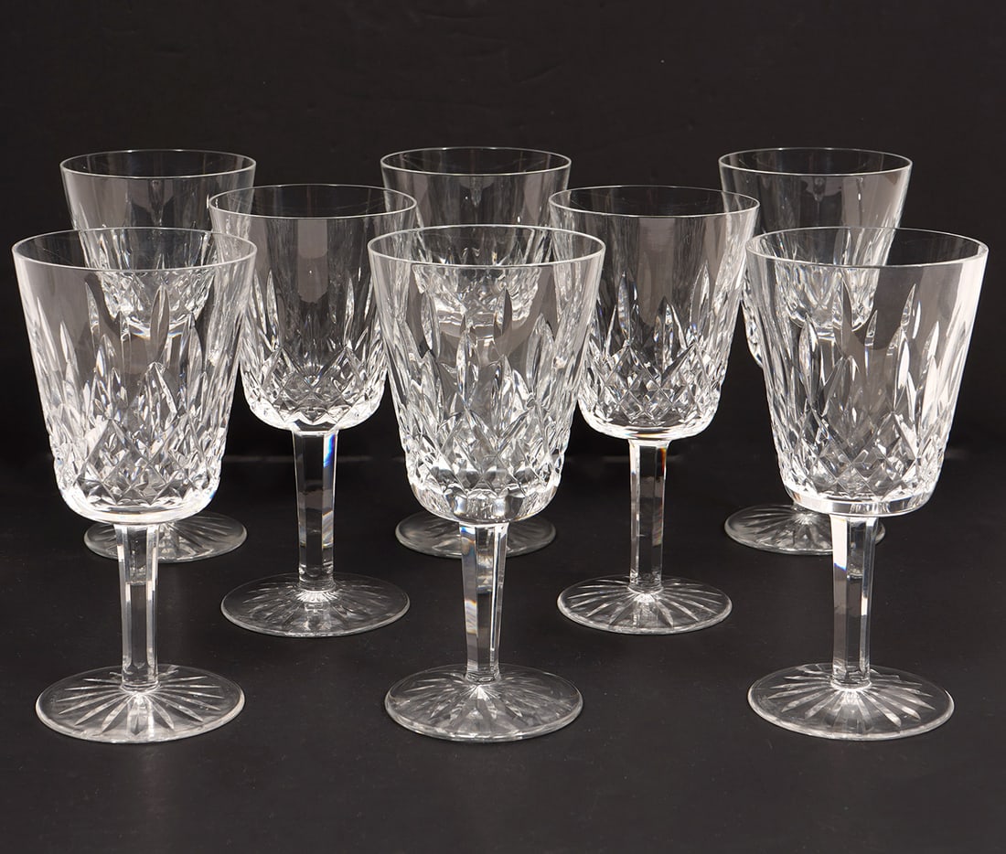 8 Waterford Lismore Crystal Goblets (1 of 8)