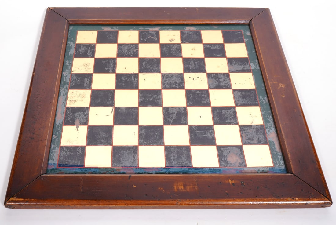 Vintage Eglomise Reverse Painted Game Board (1 of 5)