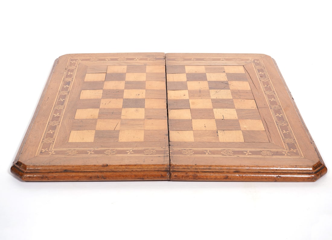 English 20th C. Inlaid Folding Game Board (1 of 6)