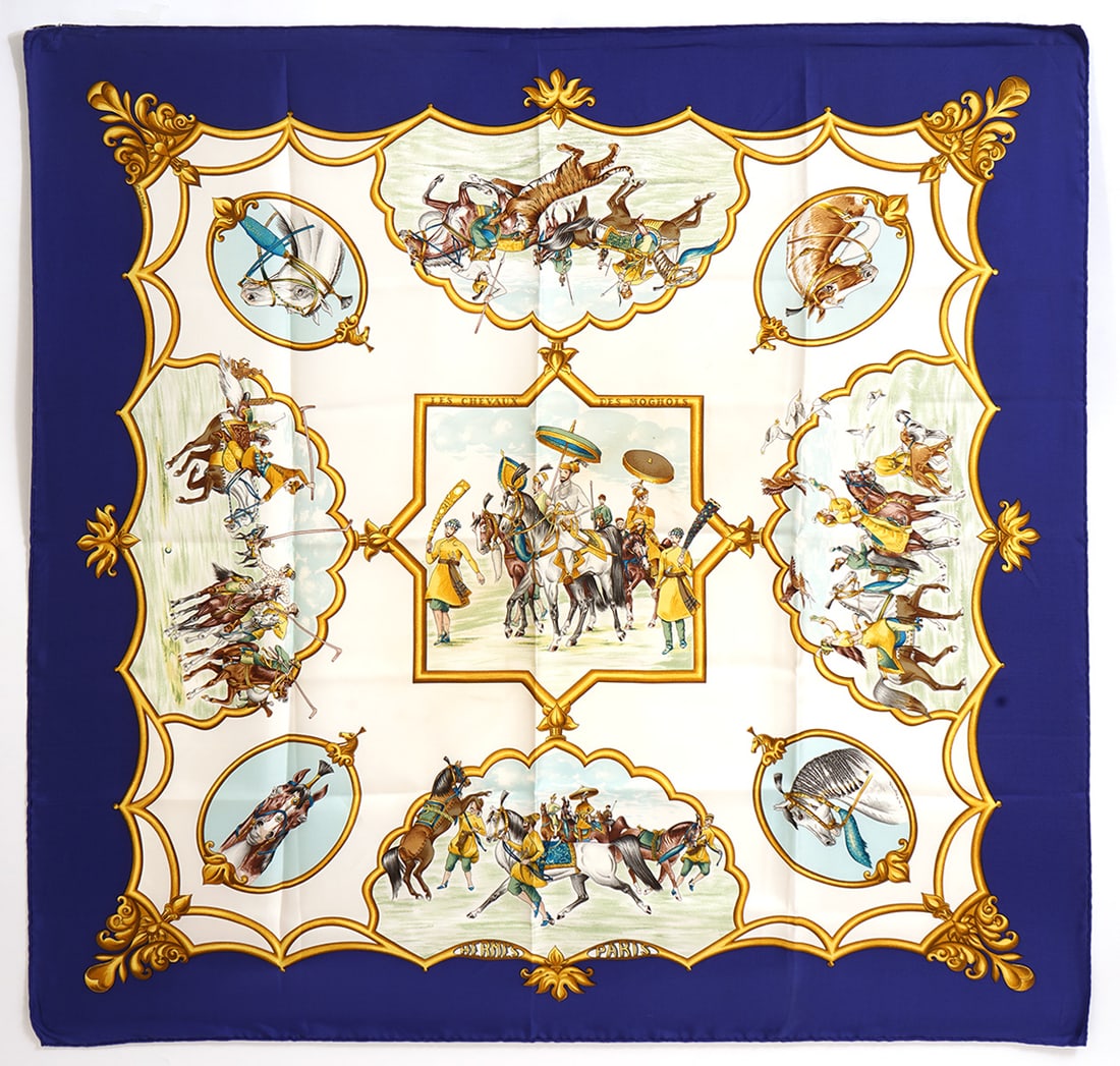 Hermes 'Les Chevaux Des Moghols' Silk Scarf (1 of 5)