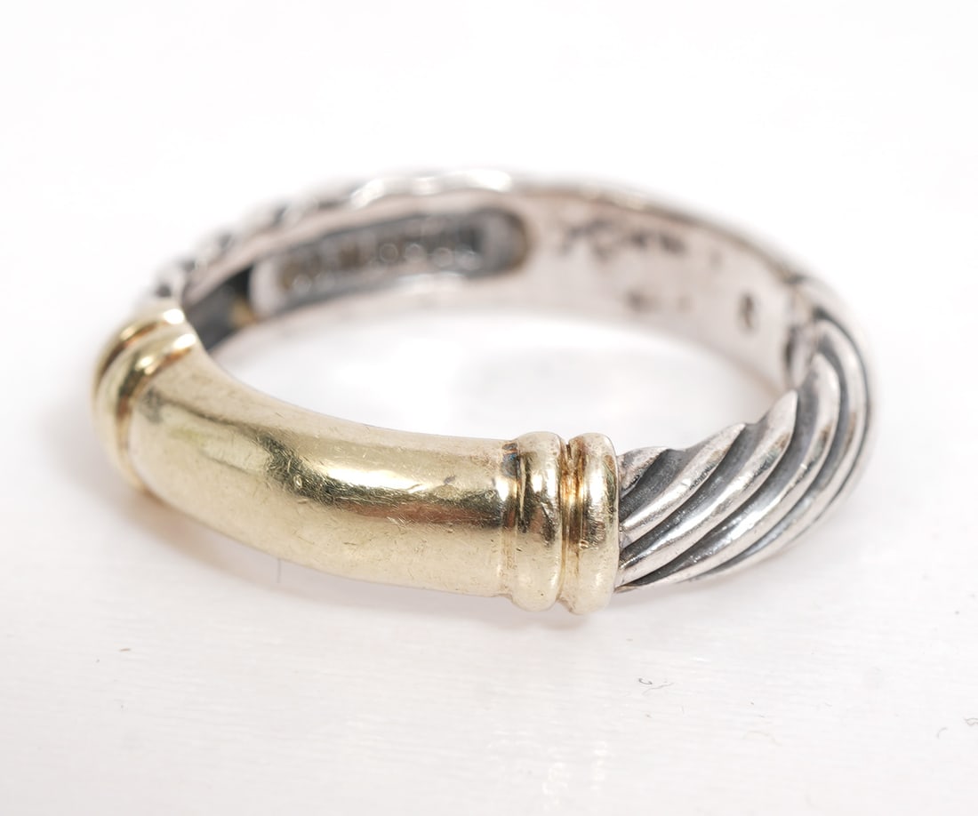 David Yurman Sterling Silver and 14K Ring (1 of 5)