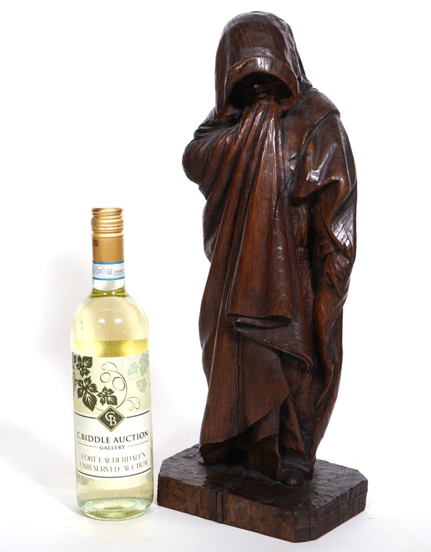 Shrouded Mystical Sculptured Wood Figure (1 of 6)