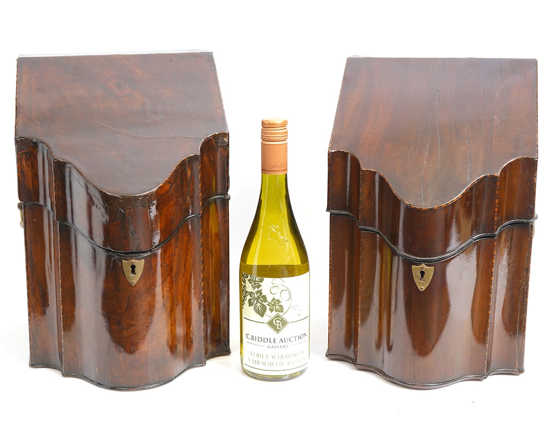 Pr. of George III Mahogany Knife Boxes (1 of 11)