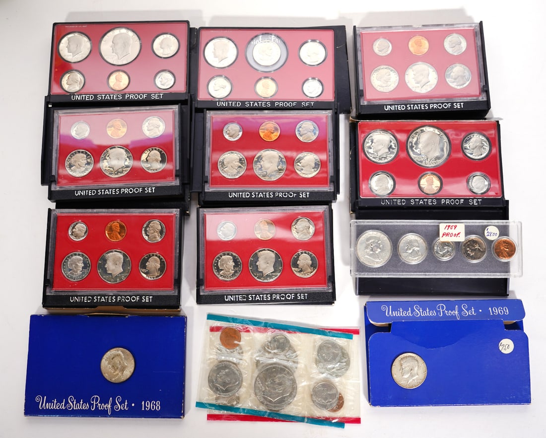 Group of 13 American Proof Coin Sets (1 of 6)