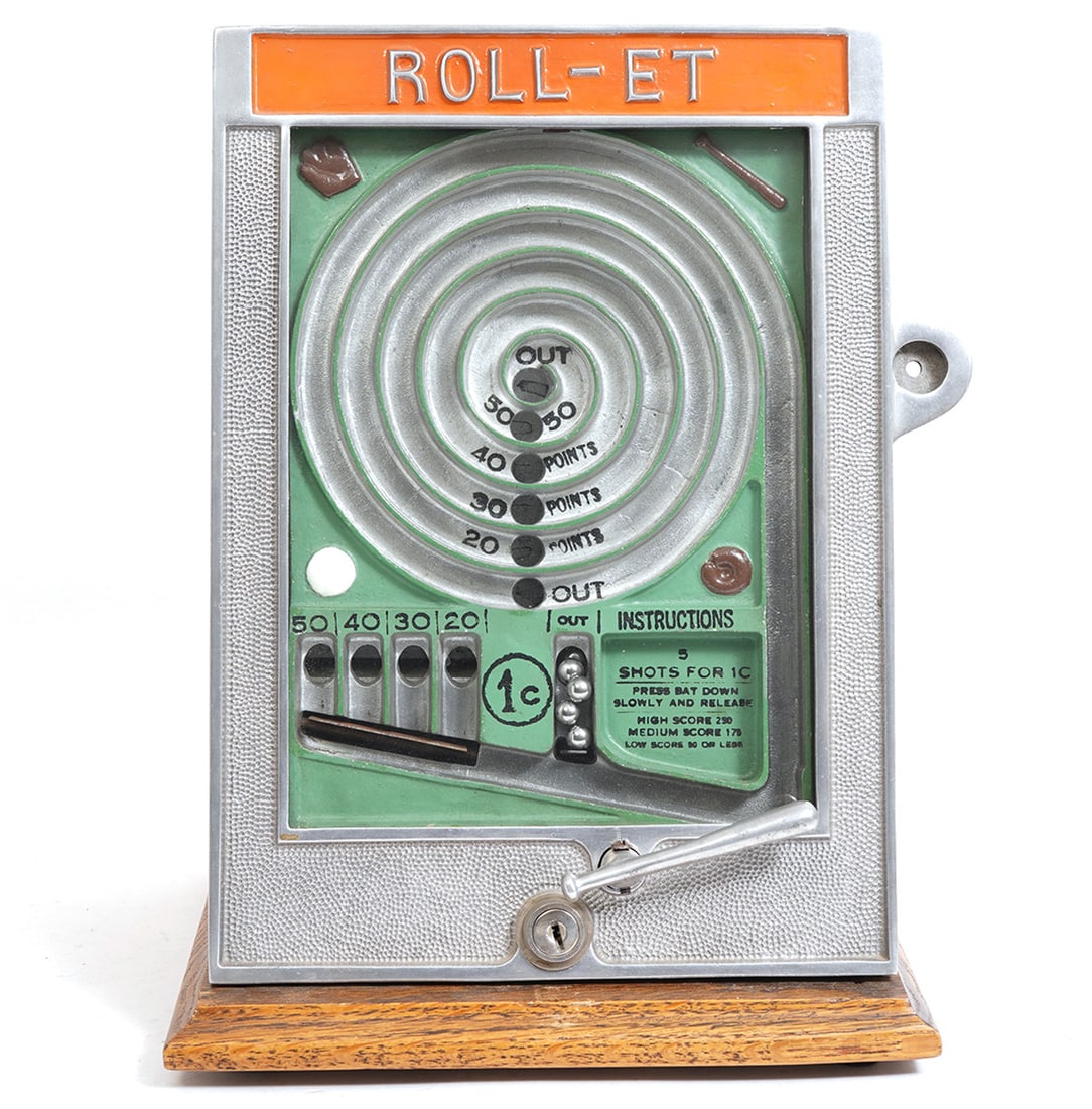 Roll-Et Baseball Arcade Game 1-Cent (1 of 10)