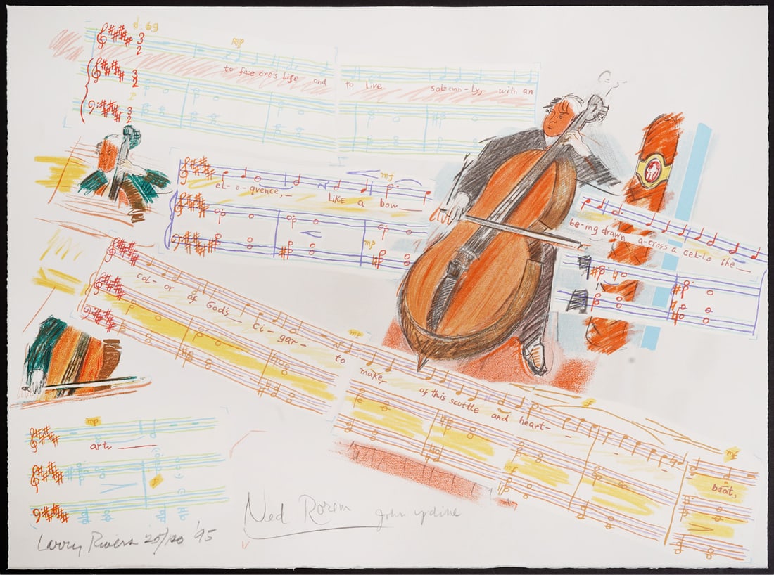 Larry Rivers, Ned Rorem, John Updike Screenprint (1 of 5)