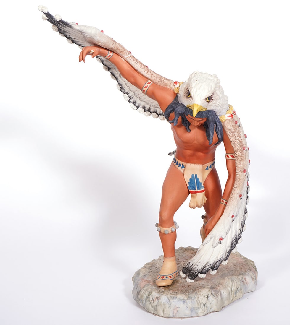 Cybis Pueblo Eagle Dancer Porcelain Sculpture (1 of 12)