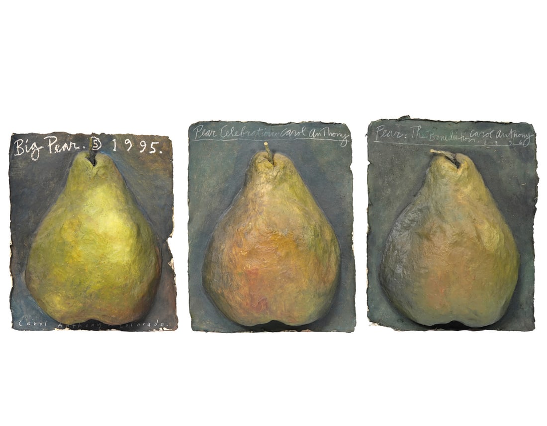 3 Carol Anthony 3-D Cast Paper Paintings (1 of 12)